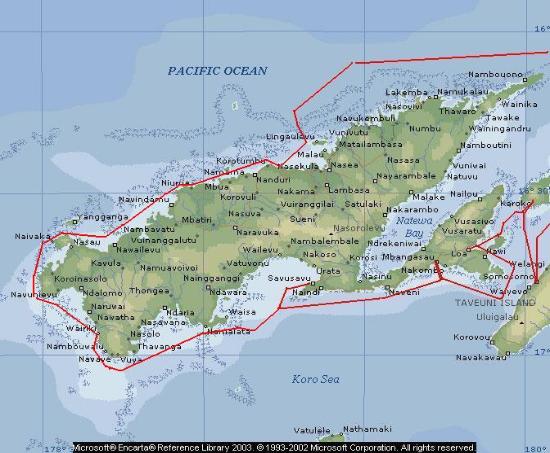 Map Of Vanua Levu Fiji Sailing With Nine Of Cups Fiji