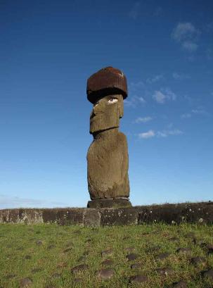 Easter Island Revisted with Nine of Cups